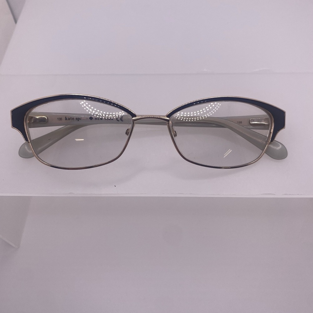 kate spade Navy and Gold Cat-Eye Optical Frames